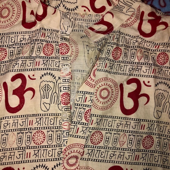 Egyptian Indian style 3rd eye long fitting shirt - Picture 5 of 9